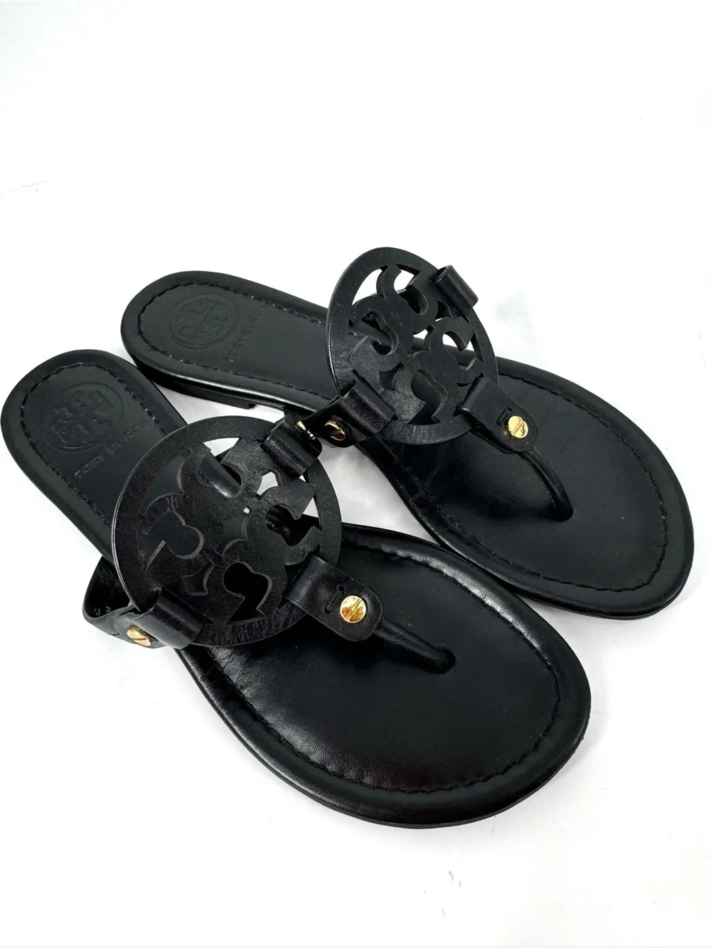 Tory Burch Miller Sandals Black Leather